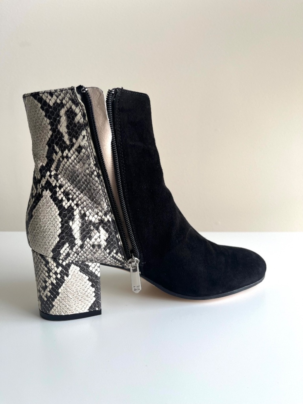 Sam Edelman Gertie Ankle Boots Suede Snakeskin Womens Shoes Sz 7 - Picture 5 of 8